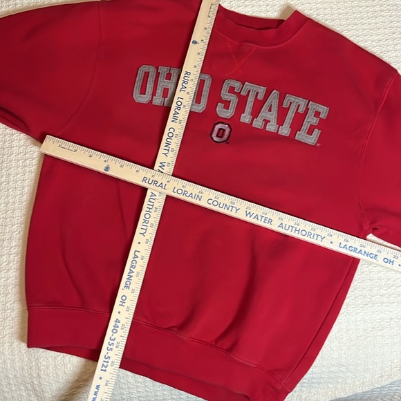 OVB Ohio State red. Sz Small sweatshirt, felted lettering embroidered, block "O - Picture 8 of 9